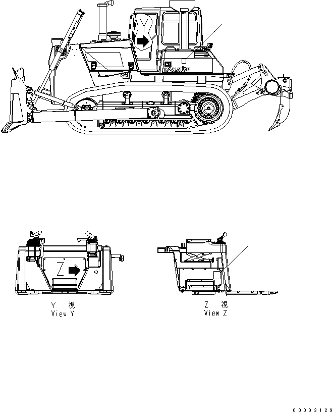 Схема запчастей Komatsu D85EX-15E0 - МАРКИРОВКА (ЕС НОВ. NOISE ПОНИЖАЮЩ. ARRANGEMENT )(№-) МАРКИРОВКА