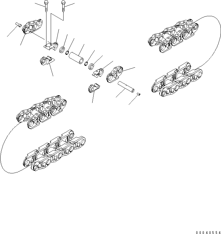 Схема запчастей Komatsu D85EX-15R - ГУСЕН. ЦЕПЬ (ДЛЯ ХОЛОДН. AREA)(№-) ОСНОВН. КОМПОНЕНТЫ И РЕМКОМПЛЕКТЫ