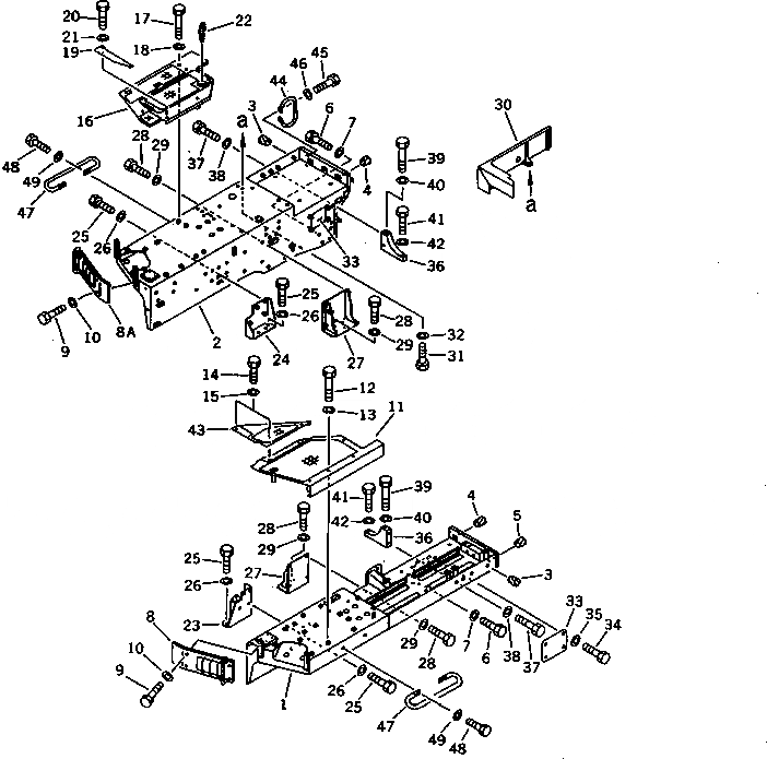 Схема запчастей Komatsu D85P-21 - КРЫЛО (ШУМОПОДАВЛ. СПЕЦ-Я ДЛЯ EC) ЧАСТИ КОРПУСА