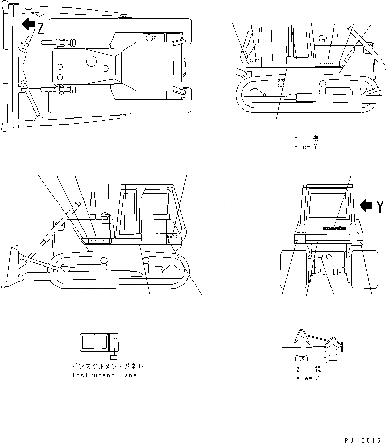 Схема запчастей Komatsu D85P-21-E - МАРКИРОВКА (ЯПОН.)(№87-) МАРКИРОВКА