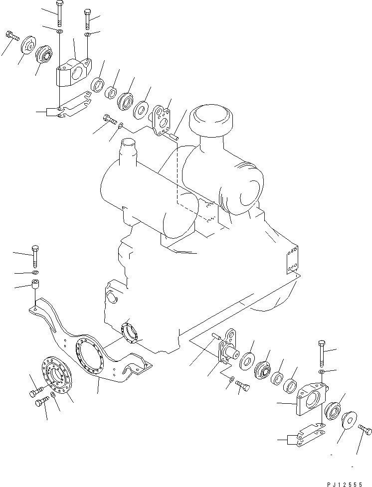 Схема запчастей Komatsu D85P-21 - КРЕПЛЕНИЕ ДВИГАТЕЛЯ(№-) КОМПОНЕНТЫ ДВИГАТЕЛЯ И ЭЛЕКТРИКА