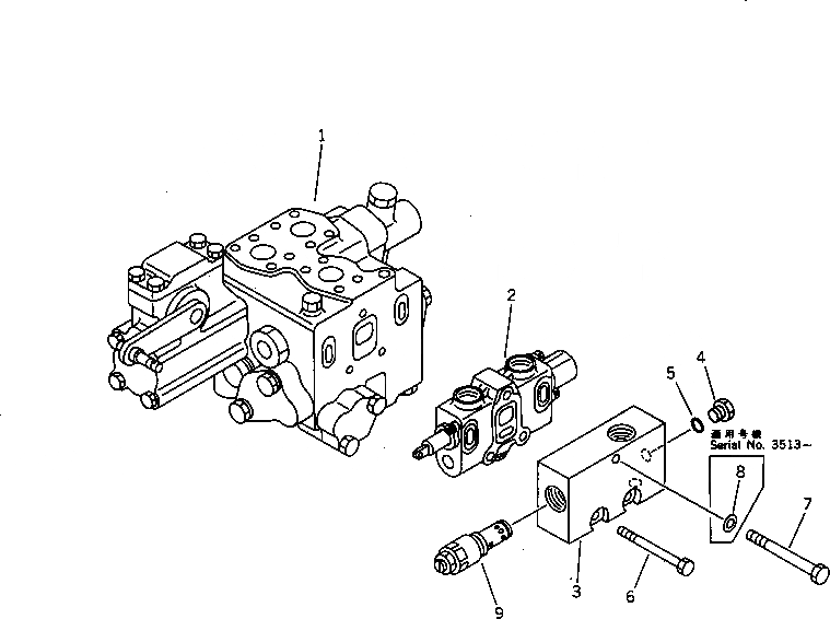 Схема запчастей Komatsu D85P-21A - ОТВАЛ УПРАВЛЯЮЩ. КЛАПАН (/) (С СКРЕППЕР)(№-) УПРАВЛ-Е РАБОЧИМ ОБОРУДОВАНИЕМ