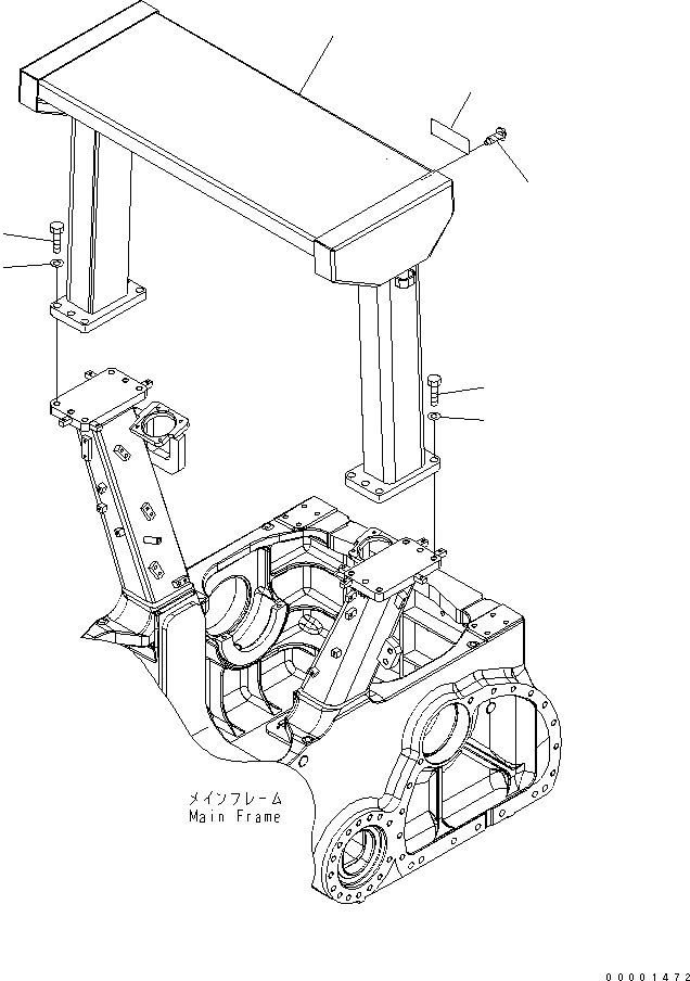 Схема запчастей Komatsu D85PX-15E0 - ROPS ЧАСТИ КОРПУСА(№-) КАБИНА ОПЕРАТОРА И СИСТЕМА УПРАВЛЕНИЯ