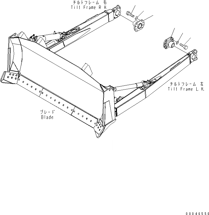 Схема запчастей Komatsu D85PX-15E0 - TRUNNION(№-) РАБОЧЕЕ ОБОРУДОВАНИЕ