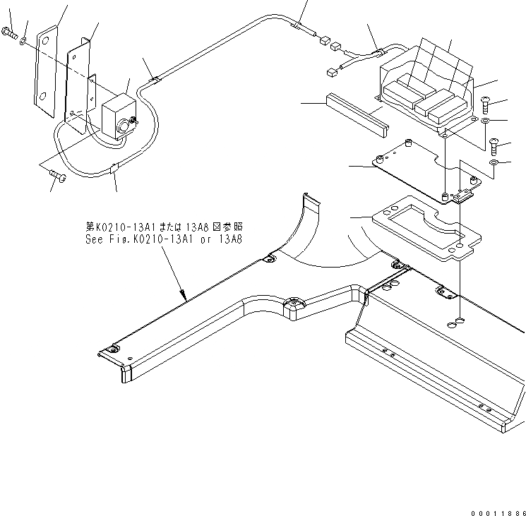 Схема запчастей Komatsu D85PX-15 - ANGLE СИГНАЛИЗ-Я (ДЛЯ NANKOU)(№-) ЭЛЕКТРИКА