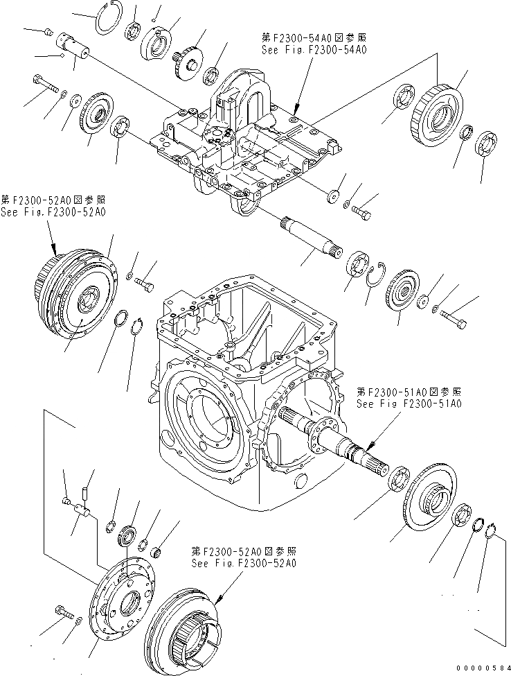 Схема запчастей Komatsu D85PX-15 - H.S.S (ПРИВОД И ВАЛ) СИЛОВАЯ ПЕРЕДАЧА И КОНЕЧНАЯ ПЕРЕДАЧА