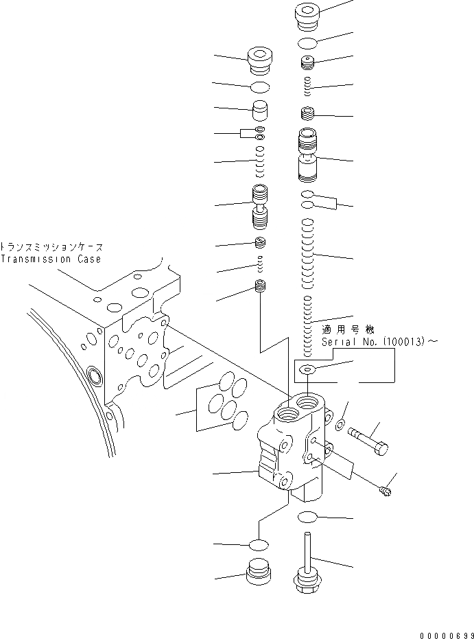 Схема запчастей Komatsu D85PX-15 - ТРАНСМИССИЯ ОСНОВН. РАЗГРУЗ. КЛАПАН СИЛОВАЯ ПЕРЕДАЧА И КОНЕЧНАЯ ПЕРЕДАЧА