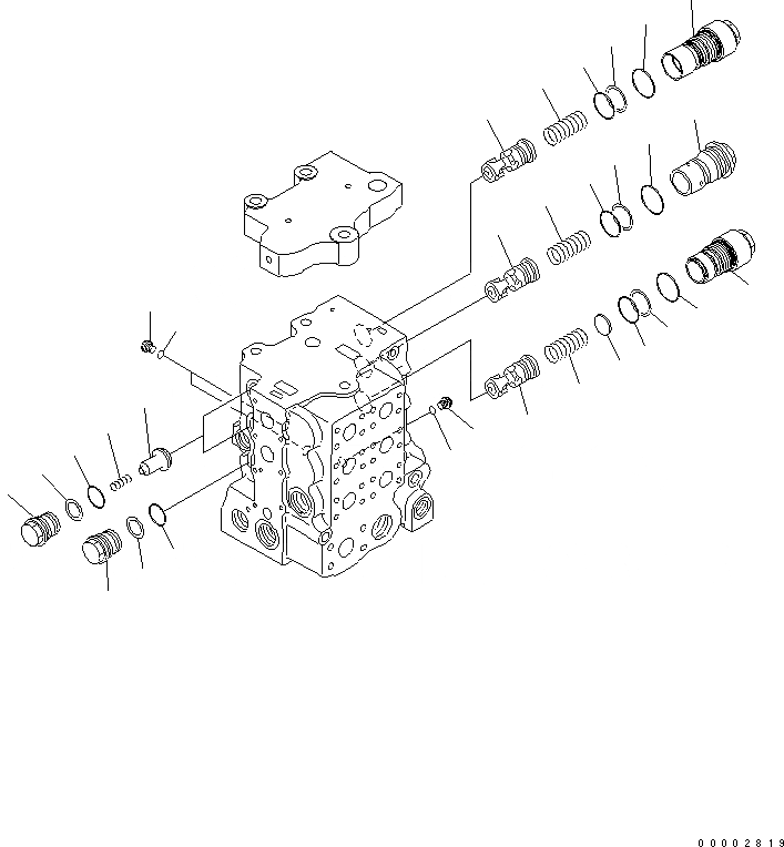 Схема запчастей Komatsu D85PX-15 - УПРАВЛЯЮЩ. КЛАПАН (3-Х СЕКЦИОНН.) (/7) ОСНОВН. КОМПОНЕНТЫ И РЕМКОМПЛЕКТЫ