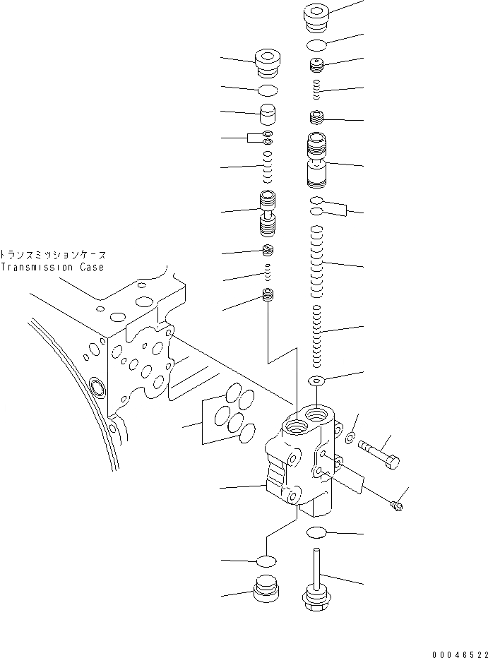 Схема запчастей Komatsu D85PX-15E0 - ТРАНСМИССИЯ ОСНОВН. РАЗГРУЗ. КЛАПАН(№-) СИЛОВАЯ ПЕРЕДАЧА И КОНЕЧНАЯ ПЕРЕДАЧА