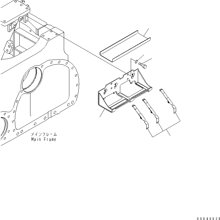 Схема запчастей Komatsu D85PX-15E0 - КРЫЛО КОРПУС(№-) ЧАСТИ КОРПУСА