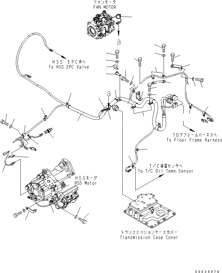 Схема запчастей Komatsu D85PX-15R - ЭЛЕКТРОПРОВОДКА (СИЛОВАЯ ПЕРЕДАЧА)(№-) СИЛОВАЯ ПЕРЕДАЧА И КОНЕЧНАЯ ПЕРЕДАЧА