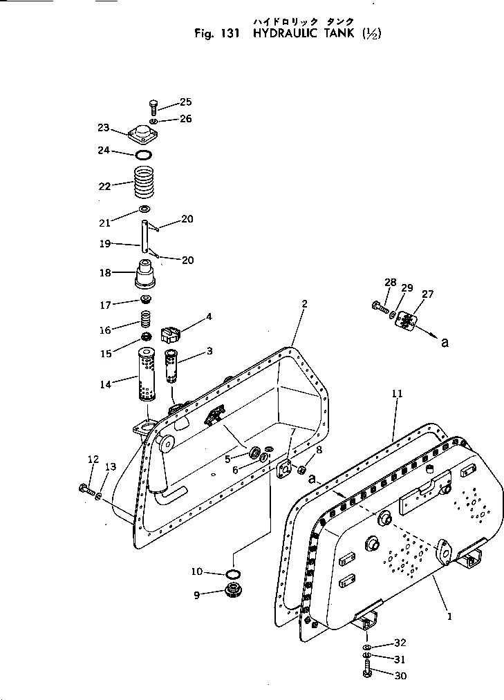 Схема запчастей Komatsu DDM053-1A - ГИДР. БАК. (/) TОБОД КОЛЕСАMING DOZER