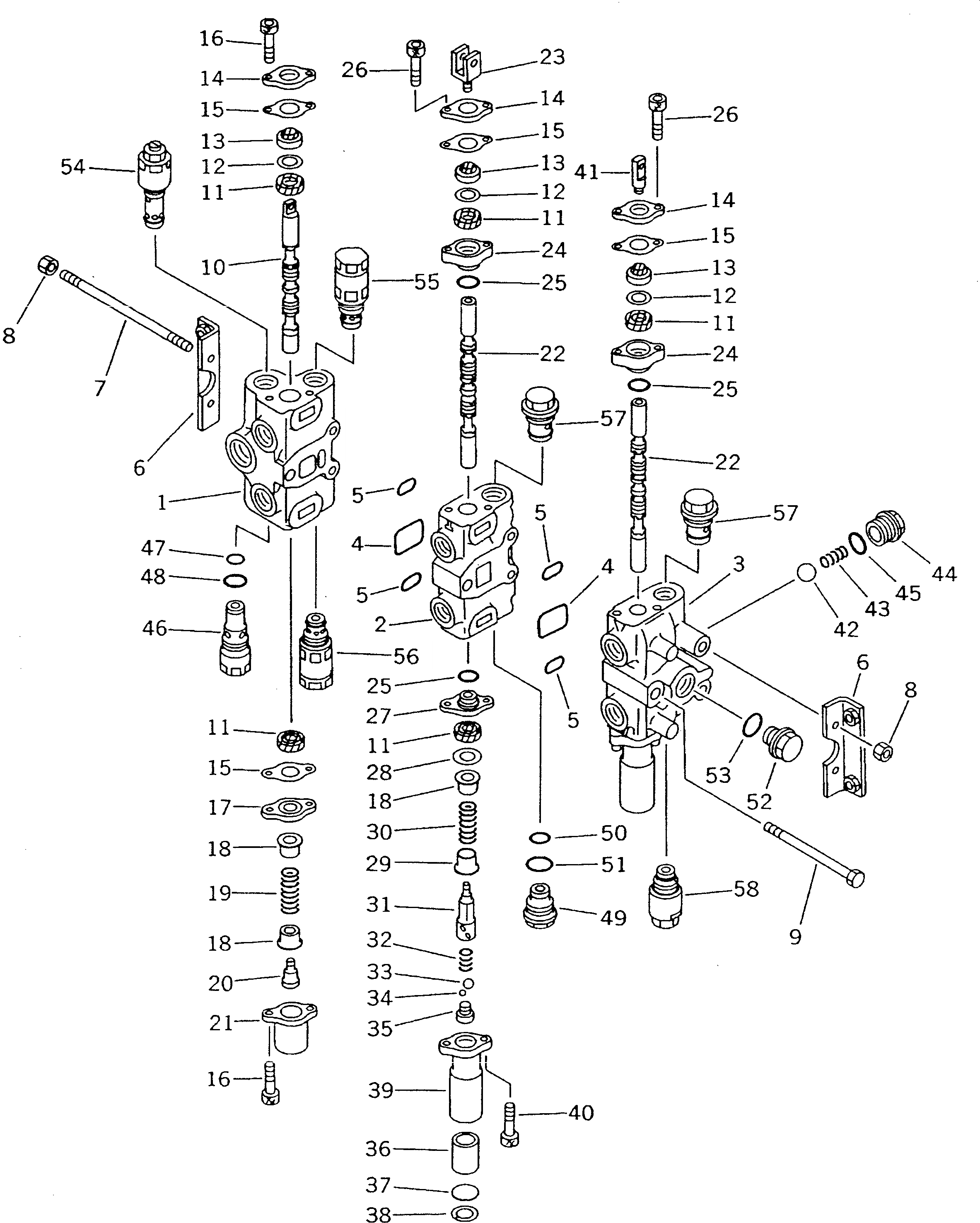 Схема запчастей Komatsu DNH020-6M-QC - РАБОЧЕЕ ОБОРУДОВАНИЕ УПРАВЛЯЮЩ. КЛАПАН (/) (ДЛЯ -POINT СЦЕПКА) УПРАВЛ-Е РАБОЧИМ ОБОРУДОВАНИЕМ