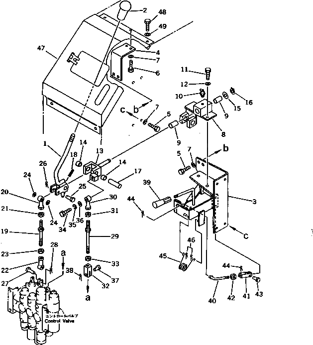 Схема запчастей Komatsu DNH020-6M-QC - РЫЧАГ УПРАВЛЕНИЯ РАБОЧИМ ОБОРУДОВАНИЕМ (/) (ДЛЯ -POINT СЦЕПКА) УПРАВЛ-Е РАБОЧИМ ОБОРУДОВАНИЕМ