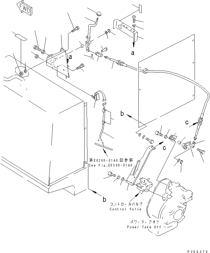 Схема запчастей Komatsu DNP031-3C-P - МЕХ-М ОТБОРА МОЩН-ТИ РЫЧАГ УПРАВЛ-Я РАБОЧЕЕ ОБОРУДОВАНИЕ