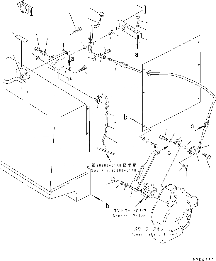 Схема запчастей Komatsu DNP031-3C-D - МЕХ-М ОТБОРА МОЩН-ТИ РЫЧАГ УПРАВЛ-Я РАБОЧЕЕ ОБОРУДОВАНИЕ