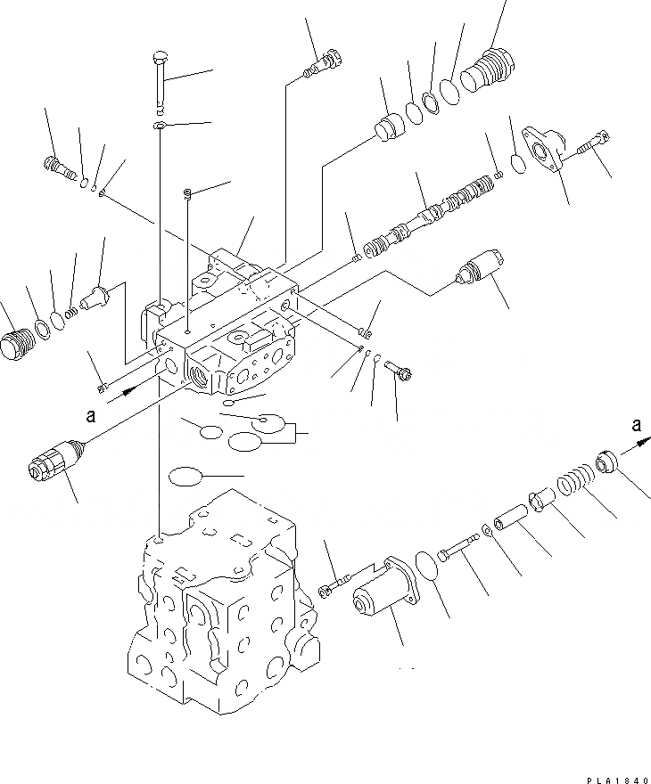 Схема запчастей Komatsu DRP060-4A-E - УПРАВЛЯЮЩ. КЛАПАН (3-Х СЕКЦИОНН.) (С РЫХЛИТЕЛЕМ) (/) ГИДРАВЛИКА