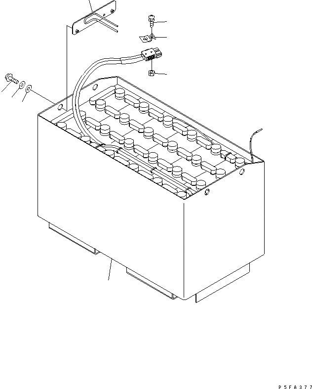 Схема запчастей Komatsu FB09H-18-12-A - АККУМУЛЯТОР (ДЛЯ EASY OPEN  АККУМУЛЯТОР ACCESS ДВЕРЬ) АККУМУЛЯТОР