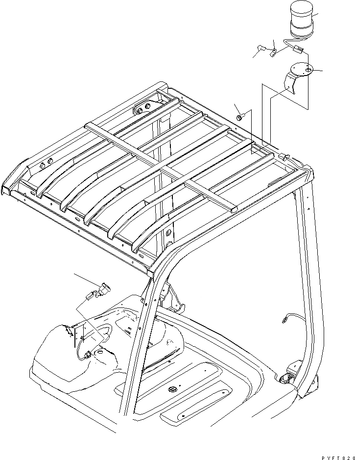 Схема запчастей Komatsu FB09H-18-12-A - ЭЛЕКТРИКА (STROBE LIGHT) ЭЛЕКТРИКА