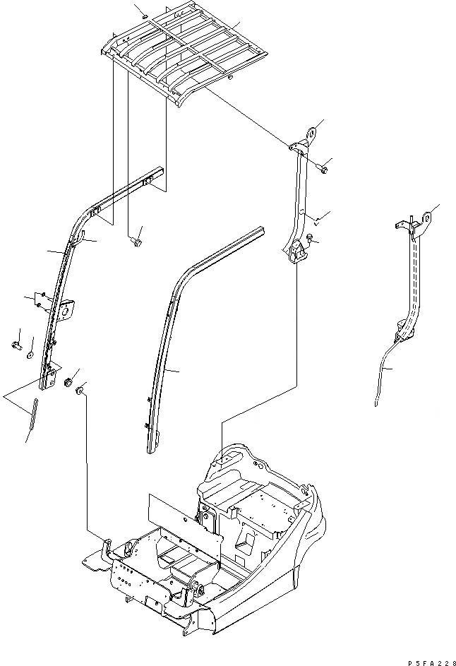 Схема запчастей Komatsu FB09HF-14F-12 - ВЕРХН. ЗАЩИТА (ДЛЯ F-R ХОД CHIME/СИГНАЛ ЗАДНЕГО ХОДА С VOL.ADJ./F.ОКНА)(CONВЕНТИЛЯТОРIONAL РЫЧАГ LAYOUT) ЧАСТИ КОРПУСА И КАБИНА ОПЕРАТОРА