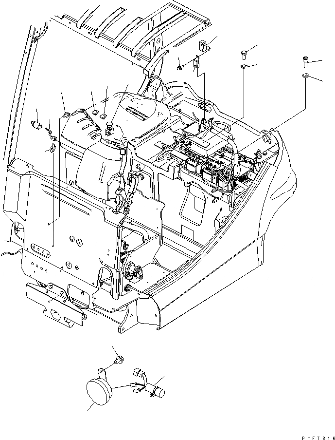 Схема запчастей Komatsu FB09HF-14F-12 - ЭЛЕКТРИКА (ОСНОВ. ЧАСТИ) ЭЛЕКТРИКА