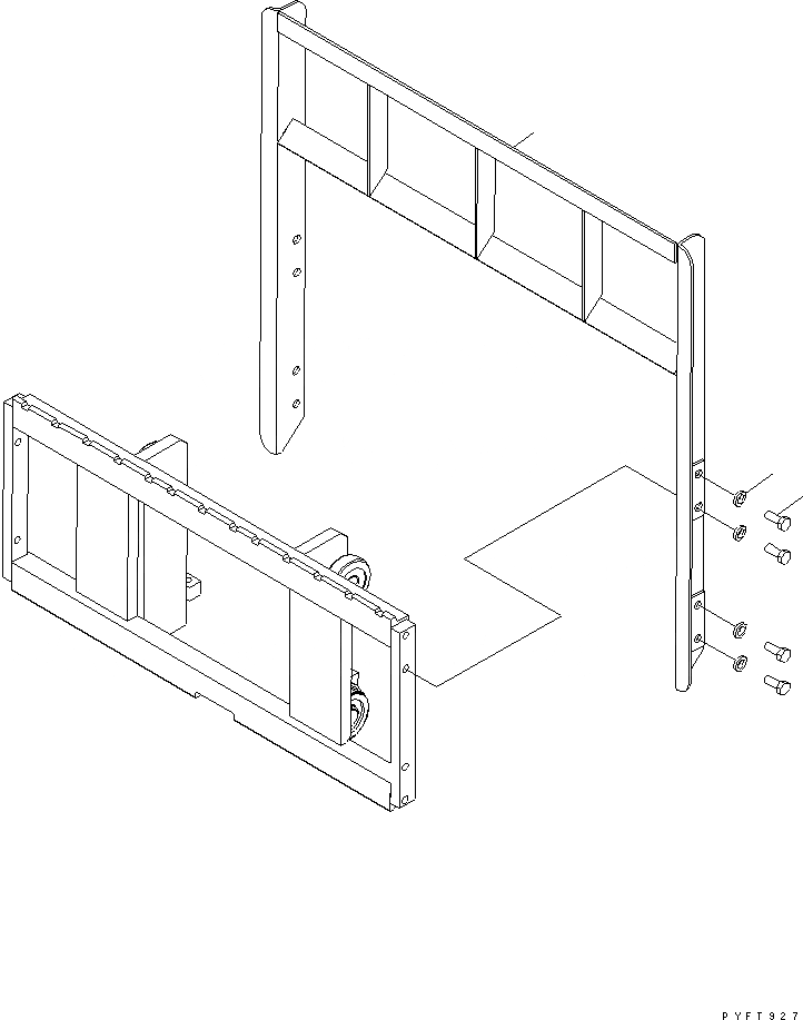 Схема запчастей Komatsu FB09HF-14F-12 - BACK REST РАБОЧЕЕ ОБОРУДОВАНИЕ