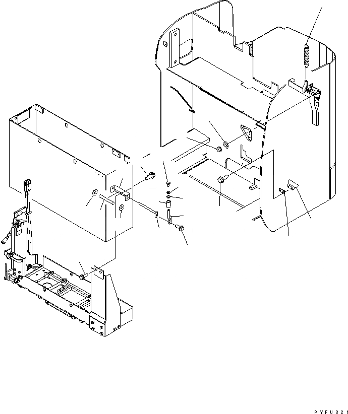 Схема запчастей Komatsu FB10 - АККУМУЛЯТОР TRAY (ДЛЯ АККУМУЛЯТОР ПЕРЕДН. -  REMOVAL STRUCTURE) (/) АККУМУЛЯТОР И АККУМУЛЯТОР TRAY СИСТЕМА