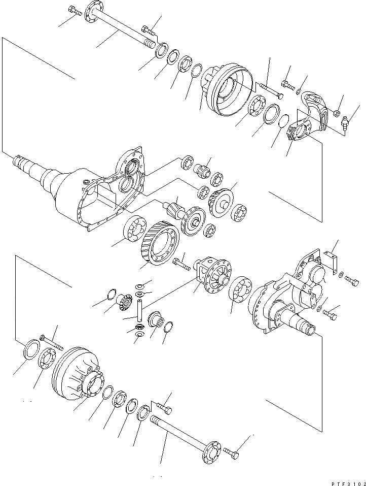 Схема запчастей Komatsu FB15 - СИЛОВАЯ ПЕРЕДАЧА (ПРИВОД) ПЕРЕДАЧА