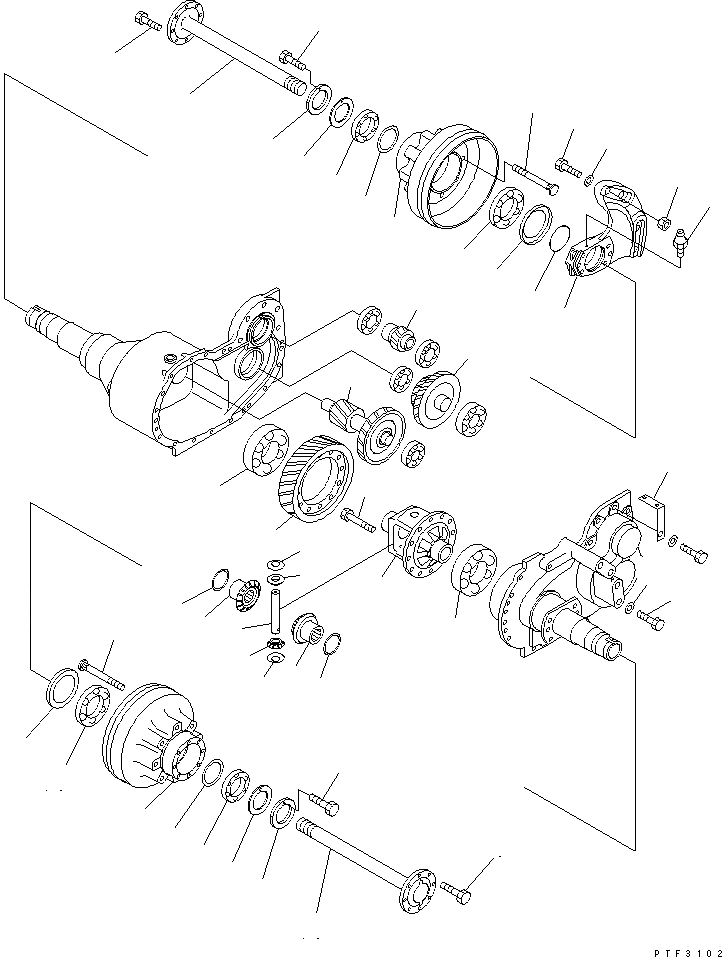 Схема запчастей Komatsu FB15 - СИЛОВАЯ ПЕРЕДАЧА (ПРИВОД) ПЕРЕДАЧА