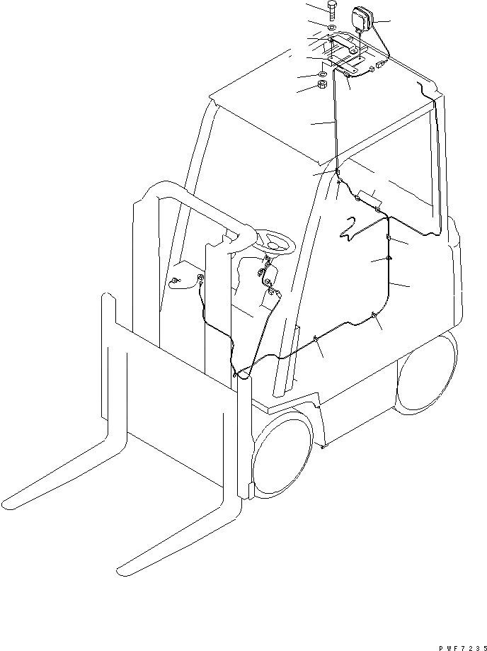 Схема запчастей Komatsu FB15 - ЭЛЕКТРИКА (BACK ASSIST ОСВЕЩЕНИЕ) ЭЛЕКТРИКА