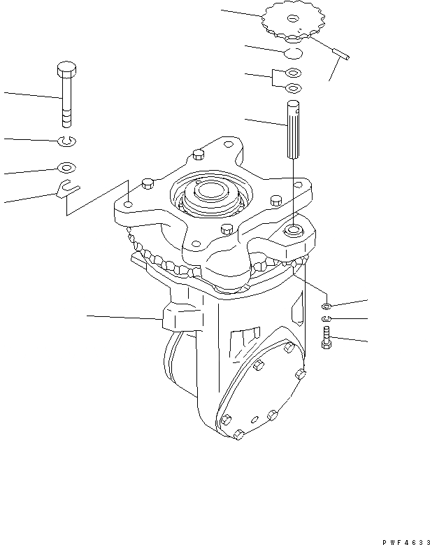 Схема запчастей Komatsu FB15 - СИЛОВАЯ ЛИНИЯ СИЛОВАЯ ЛИНИЯ И CASTER КОРПУС