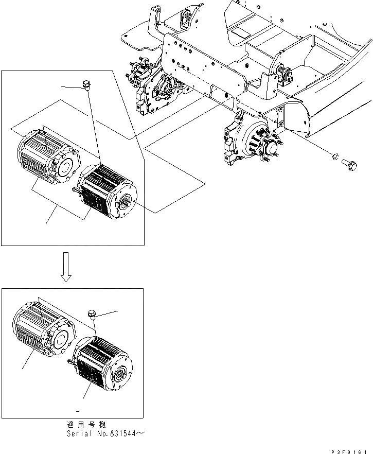 Схема запчастей Komatsu FB15HB - TRACTION МОТОР МОТОР