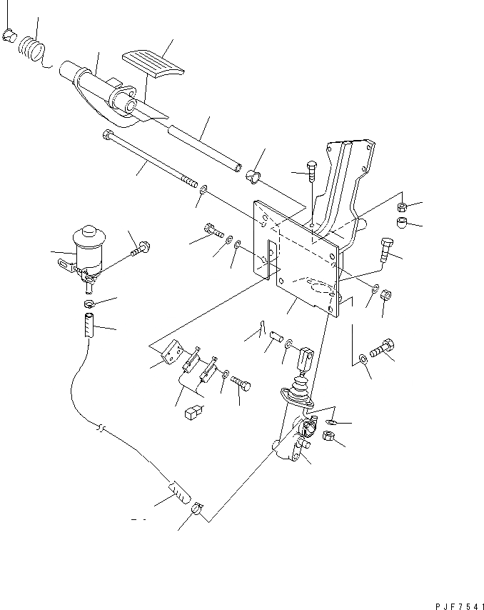 Схема запчастей Komatsu FB20 - ПЕДАЛЬ ТОРМОЗА КОНТРОЛЬ ХОДА
