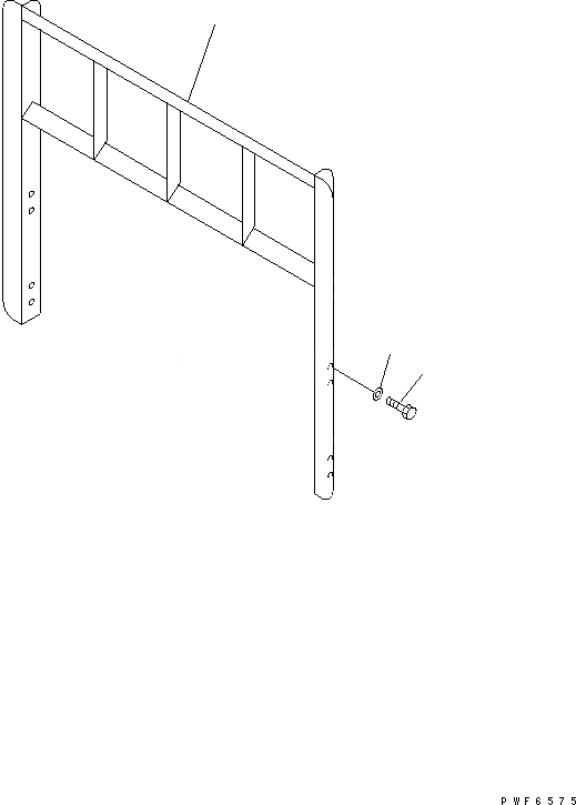 Схема запчастей Komatsu FB20 - BACK REST (ДЛЯ ОДИНОЧН. ШИНЫ) (ANSI) РАБОЧЕЕ ОБОРУДОВАНИЕ