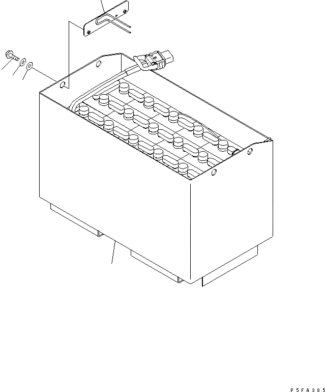 Схема запчастей Komatsu FB20A-12-A - АККУМУЛЯТОР (СУХ.) (EC-СПЕЦ-Я.) АККУМУЛЯТОР