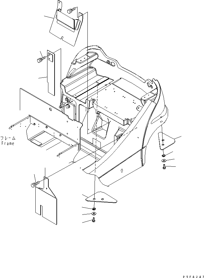 Схема запчастей Komatsu FB20AF-12-A - БРЫЗГОВИК (С ЗАДН. БРЫЗГОВИК) (FISHERY СПЕЦ-Я.) ПЕРЕДН. И ЗАДН. КОЛЕСА