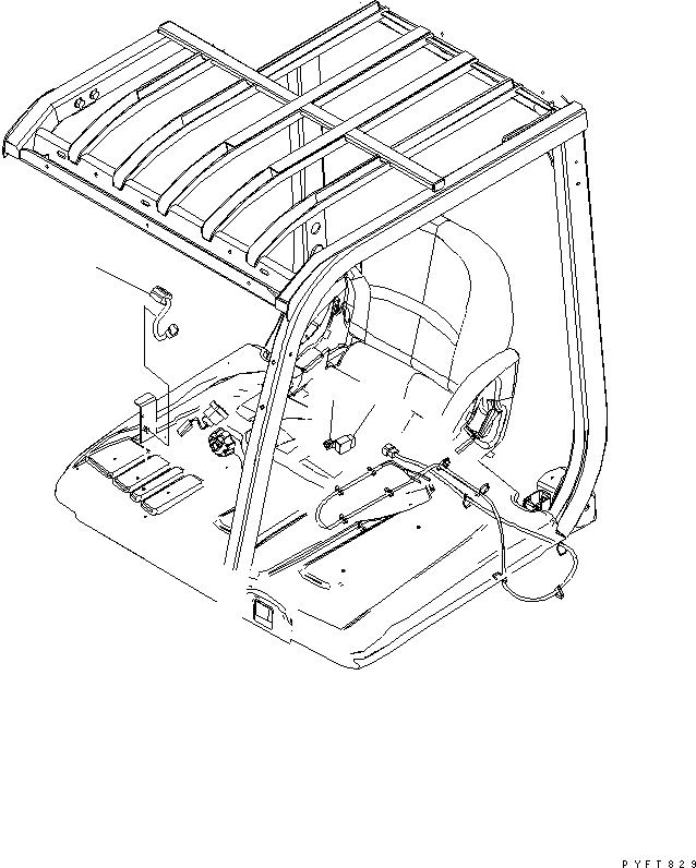 Схема запчастей Komatsu FB20AF-12-A - ЭЛЕКТРИКА (WIRE Э/ПРОВОДКА) (ДЛЯ СИДЕНЬЕ ОБОГРЕВАТЕЛЬ.) ЭЛЕКТРИКА