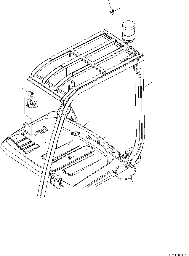 Схема запчастей Komatsu FB20AF-12-A - ЭЛЕКТРИКА (WIRE Э/ПРОВОДКА) (ДЛЯ STROBE LIGHT С СИДЕНЬЕ ОБОГРЕВАТЕЛЬ.) ЭЛЕКТРИКА