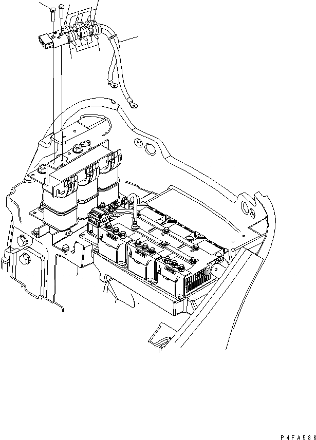 Схема запчастей Komatsu FB20AF-12-A - ЭЛЕКТРИКА (POWER КАБЕЛЬ) (АККУМУЛЯТОР) (EC-СПЕЦ-Я.) ЭЛЕКТРИКА