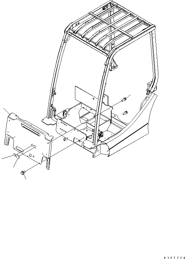 Схема запчастей Komatsu FB20AGF-12 - ПРИБОРНАЯ ПАНЕЛЬ ЧАСТИ КОРПУСА И КАБИНА ОПЕРАТОРА