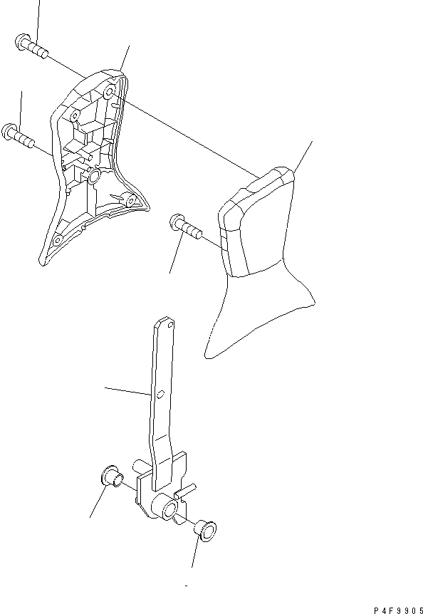 Схема запчастей Komatsu FB20M-12 - НАКЛОН. РЫЧАГ (ВНУТР. ЧАСТИ) (С F-R РЫЧАГ) ГИДРАВЛИКА