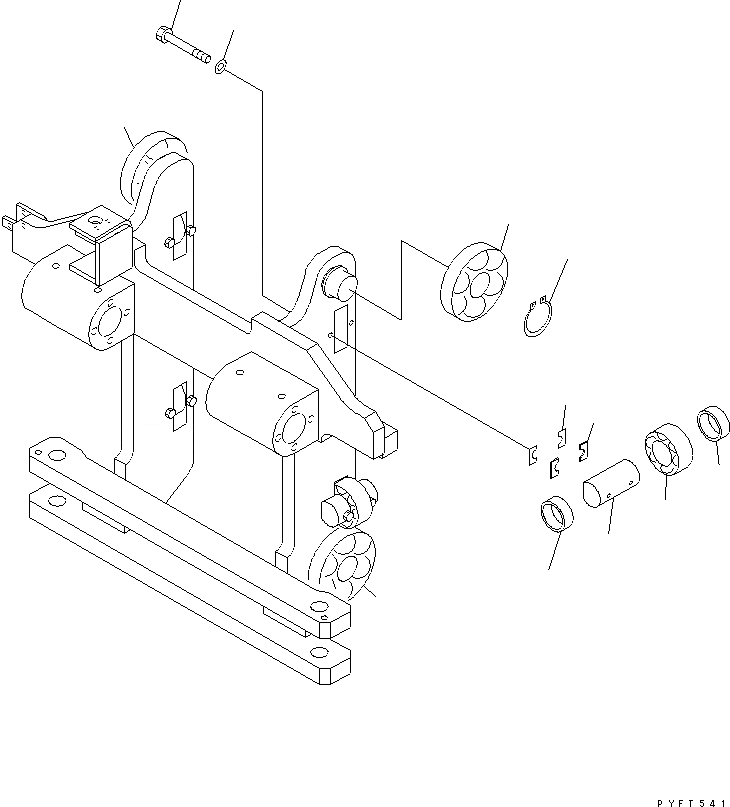 Схема запчастей Komatsu FD100-8 - БОКОВ. СДВИГER (РОЛИК) (/) РАБОЧЕЕ ОБОРУДОВАНИЕ