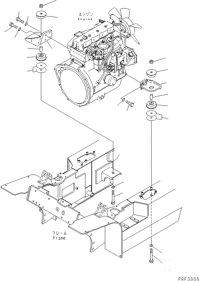Схема запчастей Komatsu FD10 - КРЕПЛЕНИЕ ДВИГАТЕЛЯ(№-) КОМПОНЕНТЫ ДВИГАТЕЛЯ