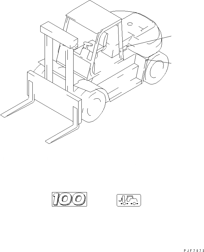 Схема запчастей Komatsu FD115-7 - МАРКИРОВКА (UL СПЕЦ-Я.) МАРКИРОВКА