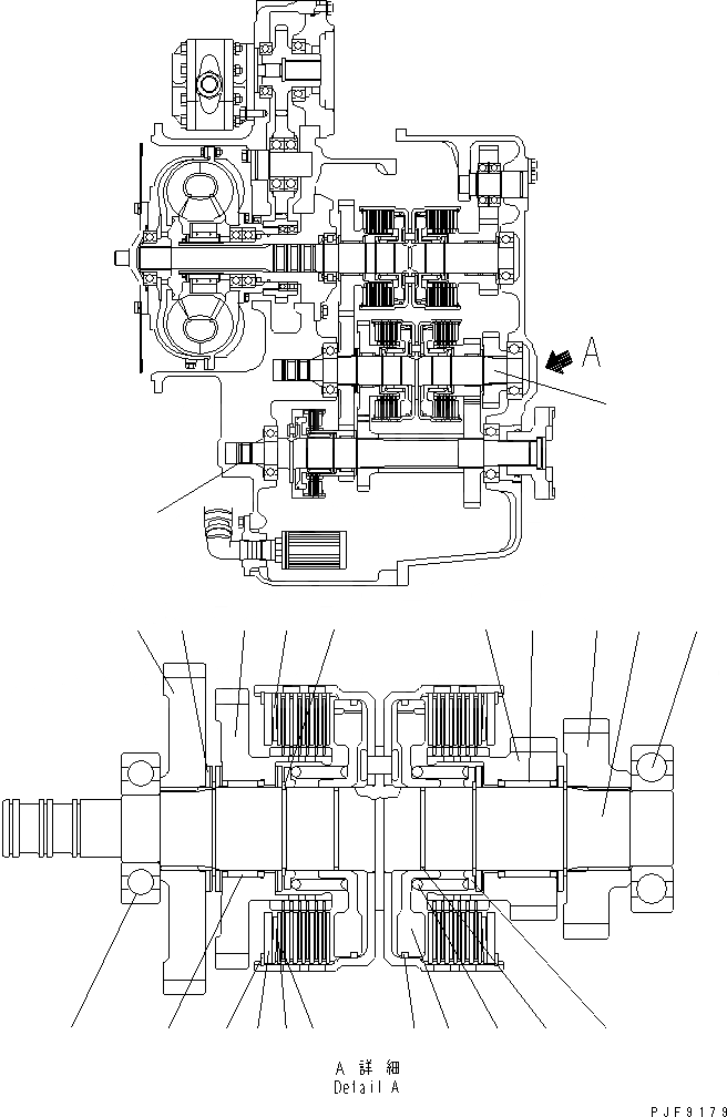 Схема запчастей Komatsu FD115-8 - ТРАНСМИССИЯ (7/9) (1 И 2 ПРИВОД) (ХОЛОДН. CLIМАТЕРИАЛE СПЕЦ-Я.) СИЛОВАЯ ПЕРЕДАЧА И ПЕРЕДНИЙ МОСТ