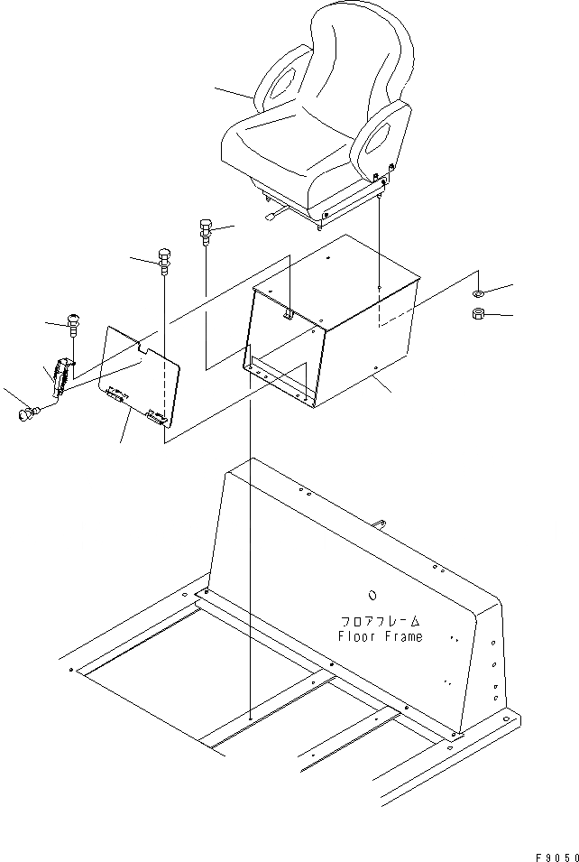 Схема запчастей Komatsu FD115-8 - СИДЕНЬЕ ОПЕРАТОРА (UL D ТИП) (ДЛЯ OPERATOR PRESENCE СЕНСОР. СИСТЕМА) ЧАСТИ КОРПУСА И КАБИНА ОПЕРАТОРА