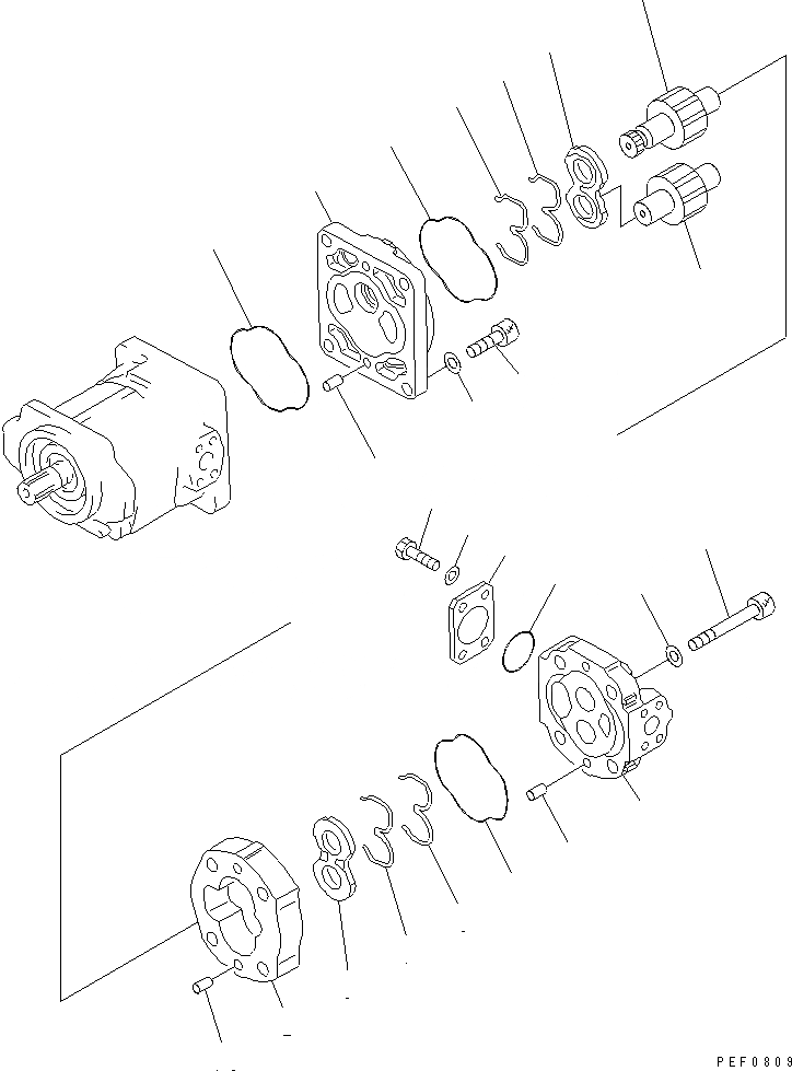 Схема запчастей Komatsu FD135-6-DM - ГИДР. НАСОС. (ВНУТР. ЧАСТИ) (/) ГИДРАВЛИКА