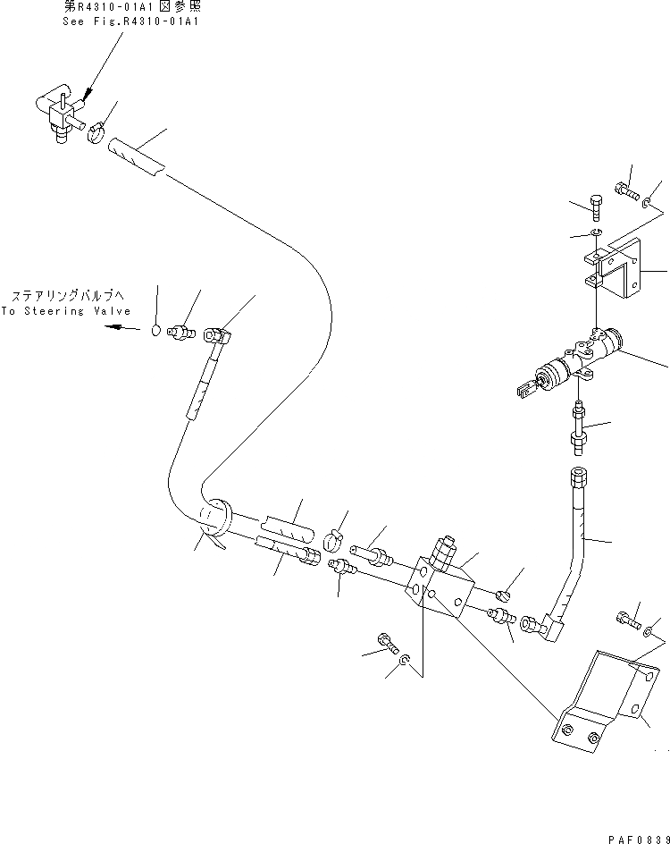 Схема запчастей Komatsu FD135-6-DM - ГИДРОЛИНИЯ (ТОРМОЗНОЙ КЛАПАН - КЛАПАН РУЛЕВОГО УПРАВЛЕНИЯ)(№-7) ГИДРАВЛИКА