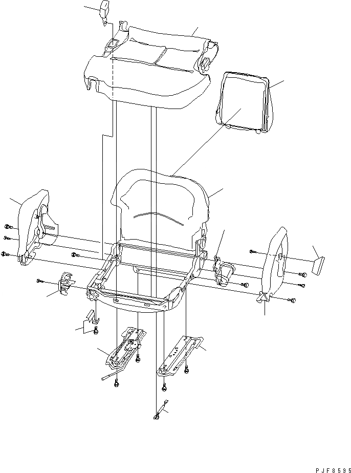 Схема запчастей Komatsu FD135-7 - СИДЕНЬЕ ОПЕРАТОРА (ВНУТР. ЧАСТИ) (PREPARED ДЛЯ ASME IS9- REGURATION)(№-) ЧАСТИ КОРПУСА И КАБИНА ОПЕРАТОРА