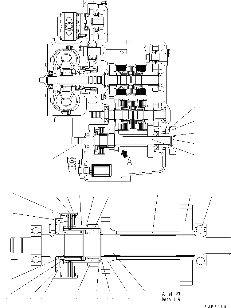 Схема запчастей Komatsu FD135-8 - ТРАНСМИССИЯ (8/9) (3 ПРИВОД) (ХОЛОДН. CLIМАТЕРИАЛE СПЕЦ-Я.) СИЛОВАЯ ПЕРЕДАЧА И ПЕРЕДНИЙ МОСТ